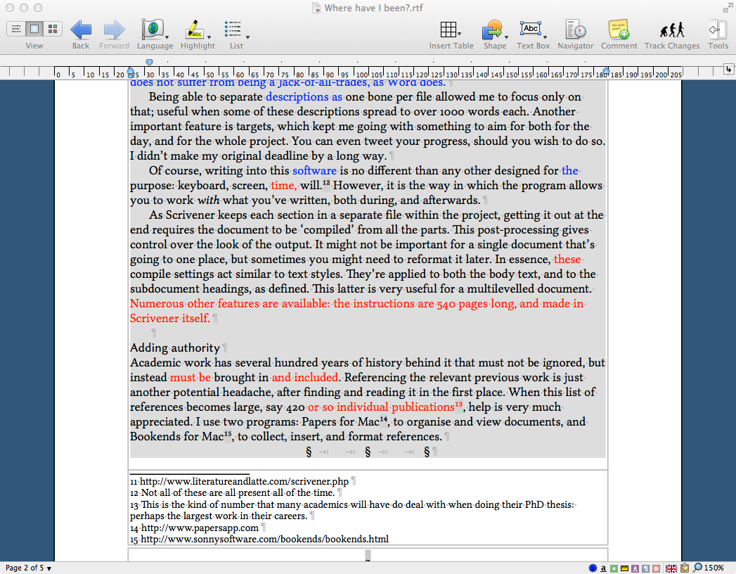 scrivener vs nisus writer pro